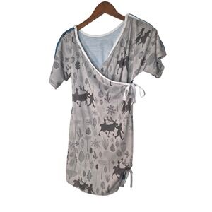 Disney Frozen Olaf Sven Starlight Childrens Foundation Pajama Sleep Shirt Size L